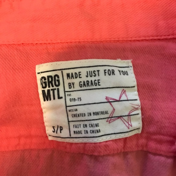 Coral Pink Button Up - Picture 3 of 4